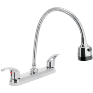 Mezcladora inox 8" p/fregadero, flexible, palanca, Foset