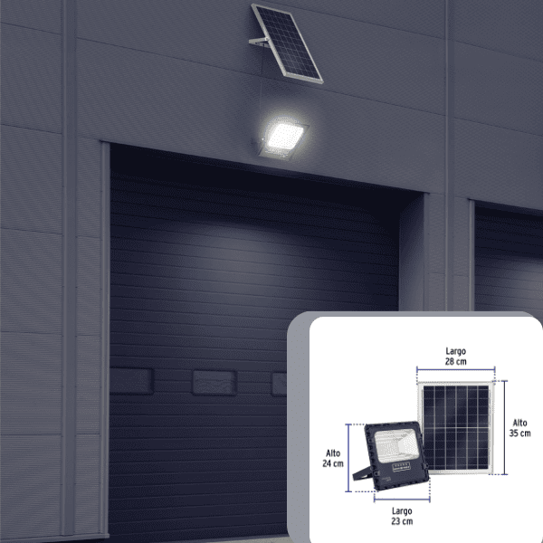 Reflector con panel solar LED Potencia 60W 6500K, VOLTECK - Imagen 2